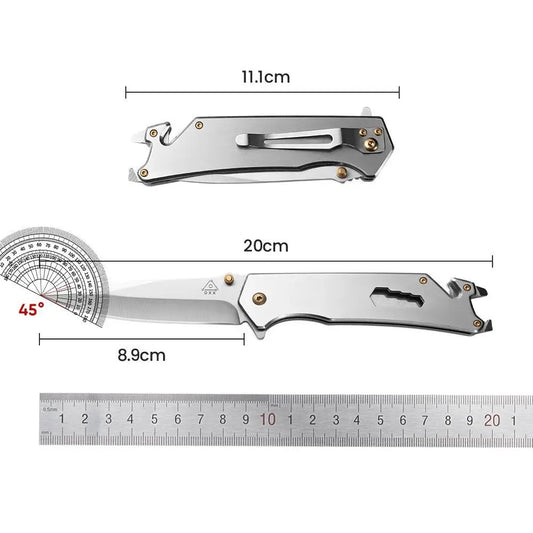 Outdoor Multi-functional Folding Knife, with Portable Folding Knife, Fruit Knife, Wild Survival Camping, Portable Knife