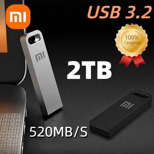 Xiaomi 2 to USB 3.2 clé USB haute vitesse métal U disque TypeC clé mémoire stockage étanche PC téléphone transfert de données Portable nouveau